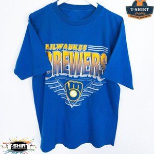 Vintage MLB Milwaukee Brewers Logo T-Shirt, Milwaukee Brewers Shirt, MLB World S